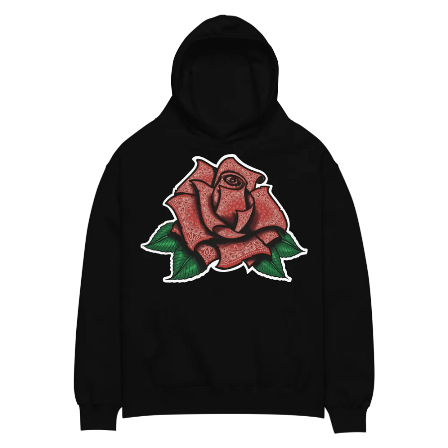 Red Rag Rose Hoodie Premium Oversized Hoodie by AS Colour product image (2)
