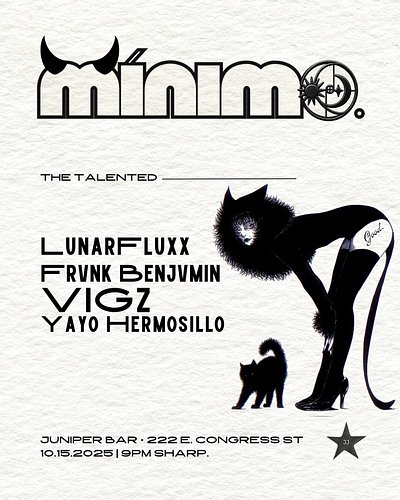 🕷️ minimal at its maximum 🕷️

🌑 see you at the séance 🌑 

RSVP on the 🕸️

🌠 The Talented 🌠
@lunarfoxsam | @lucidlizardenterta...