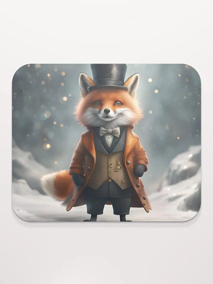 Smart Dressed Fox Mouse Pad product image (2)