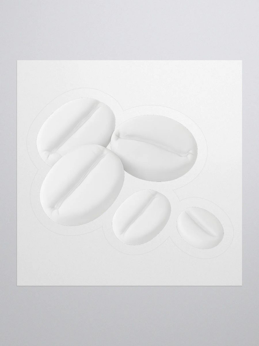 They Are Coffee Beans I Swear! White Coffee Bean Sticker product image (1)