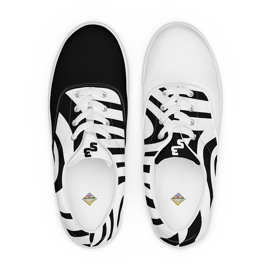 S³ Abstract Yin And Yang Laced Canvas Shoes product image (1)