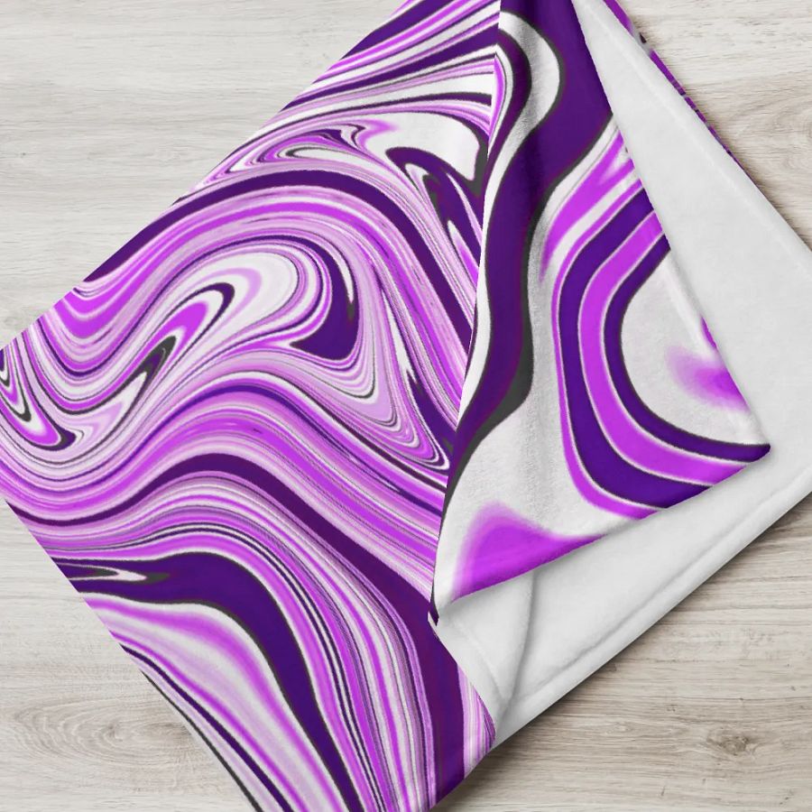Throw Blanket - Purple Digital Fluid Art product image (7)