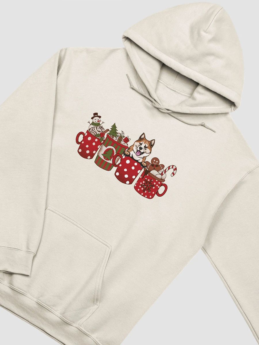 Cute Akita in a Christmas Cup Hooded Sweatshirt | Funny Christmas Pup in a Cup product image (20)