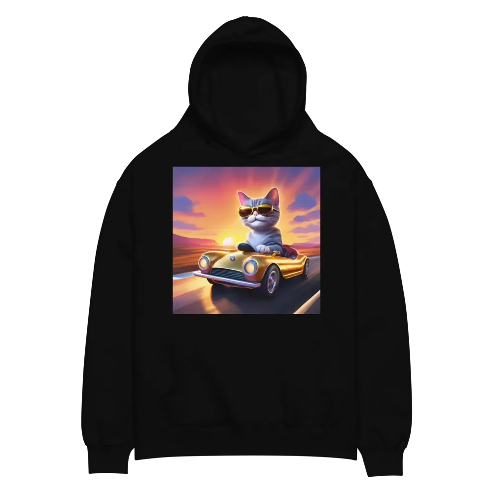 Cool Cat on a Sunset Drive Premium Hoodie product image (2)