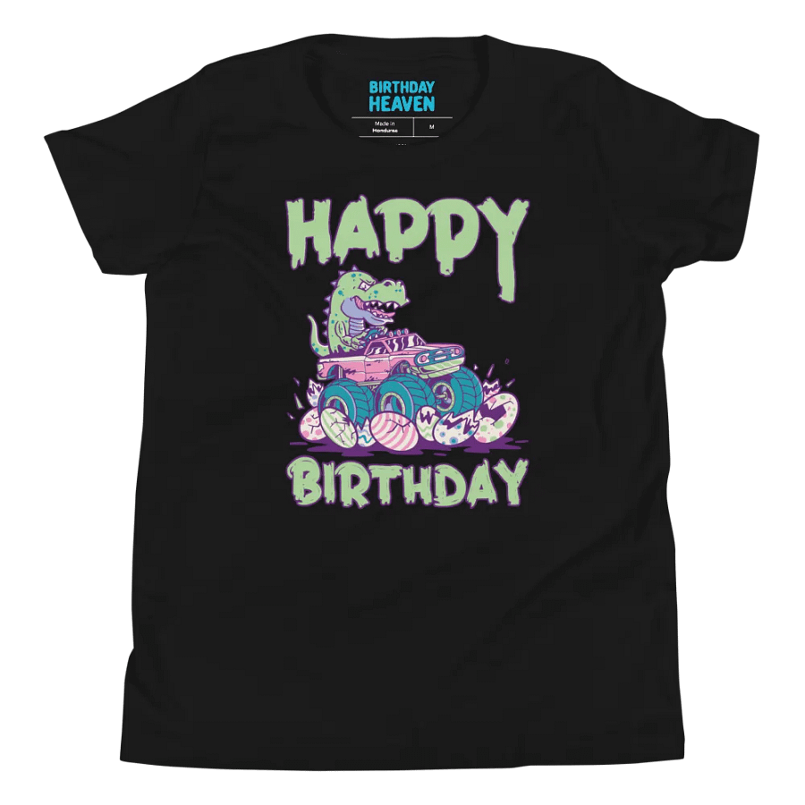 Happy Birthday (Dinosaur Monster Truck) T-Shirt For Kids product image (8)