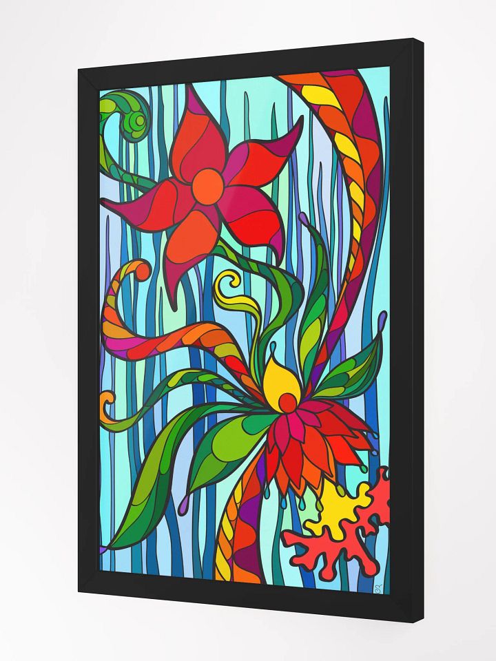 Vibrant Ayous Wood Framed Matte Poster - Deep Ocean Starfish product image (3)