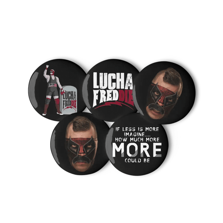LuchaFredDIE button set product image (1)