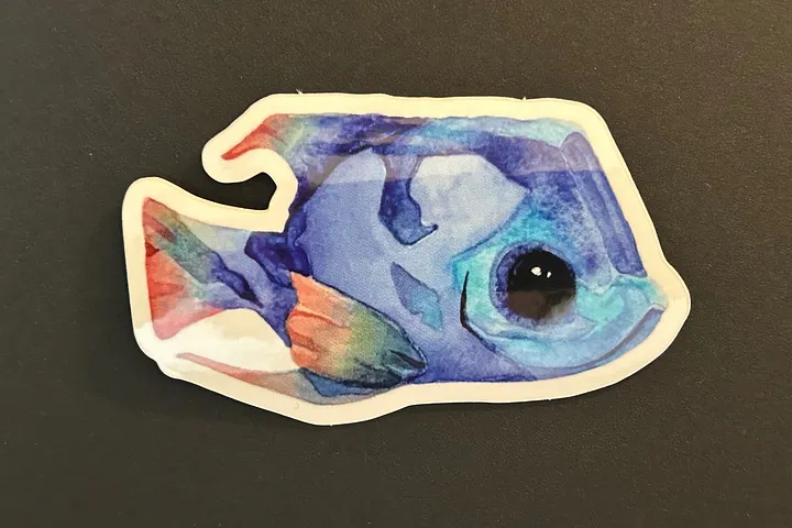 Watery Plentifin Vinyl Sticker product image (1)