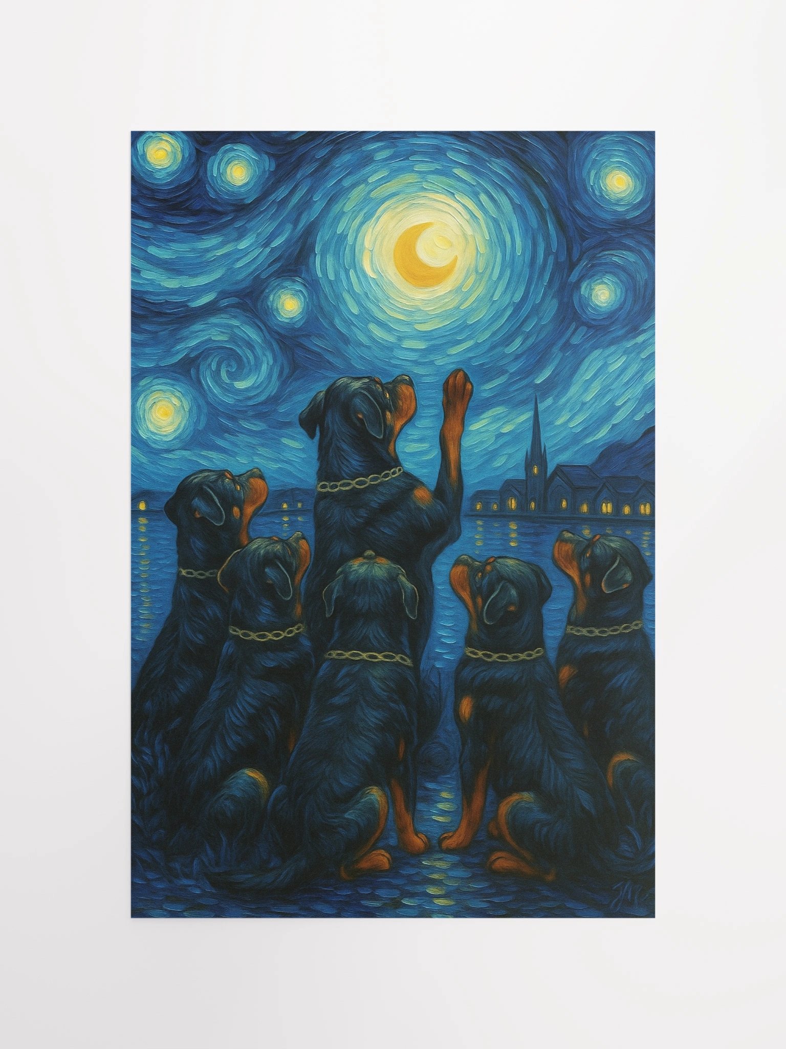Starry Night Rottweiler Poster product image (12)