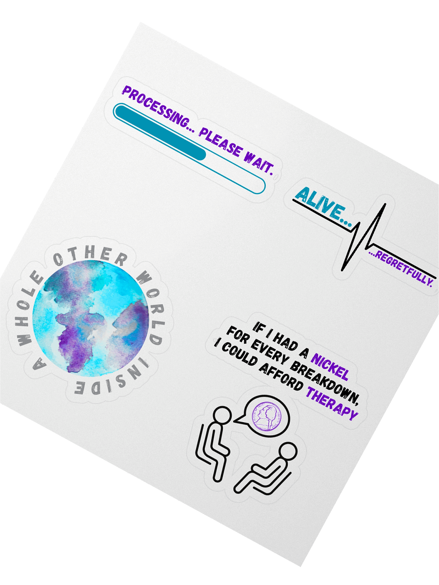 Mental Health Infographic Stickers Sheet product image (3)