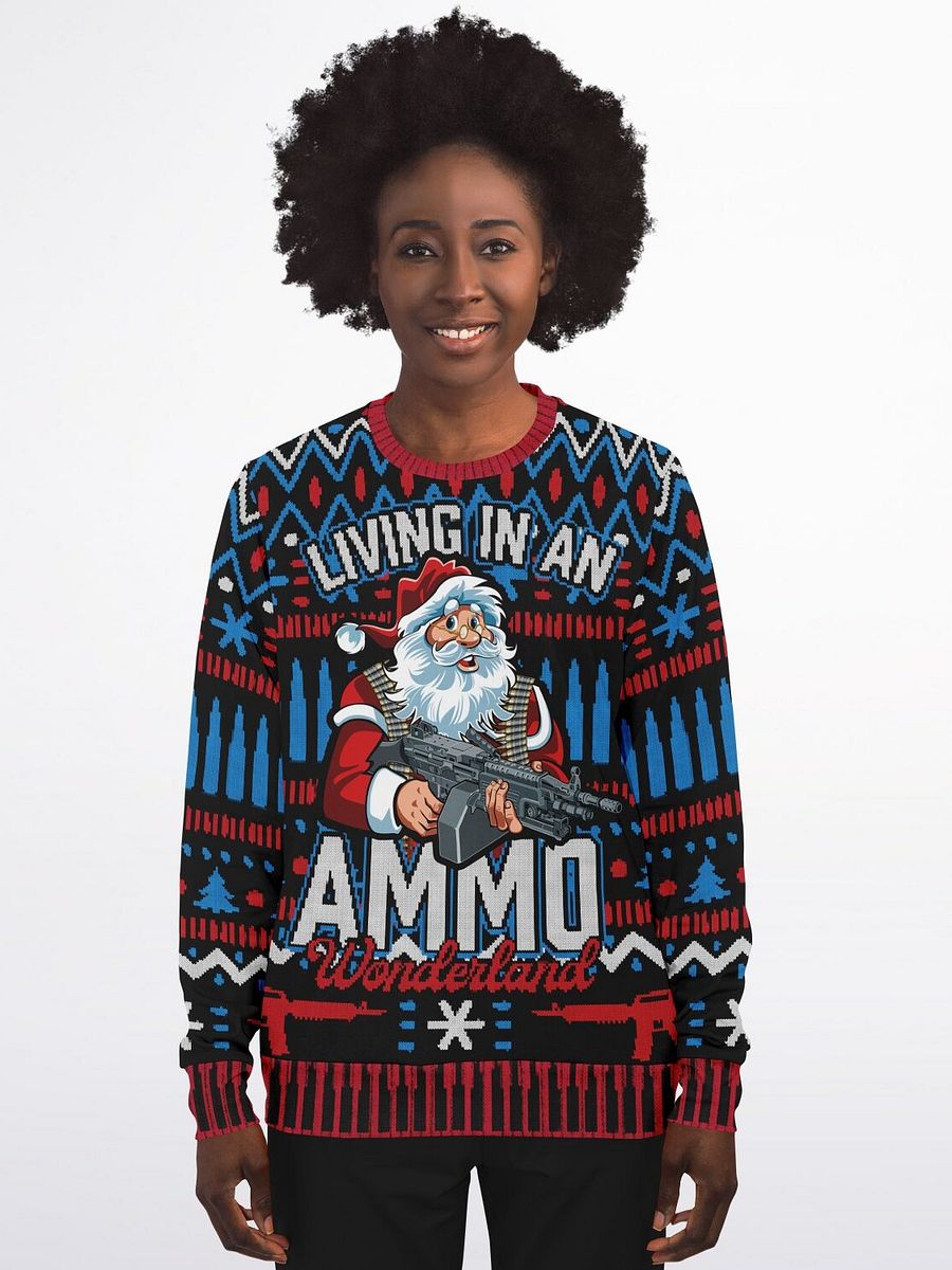 Christmas Winter Wonderland Ammo Unisex Sweatshirt | Shooting Holiday Sweater | Outdoor Enthusiast Gift | Cozy Festive Outfit product image (5)
