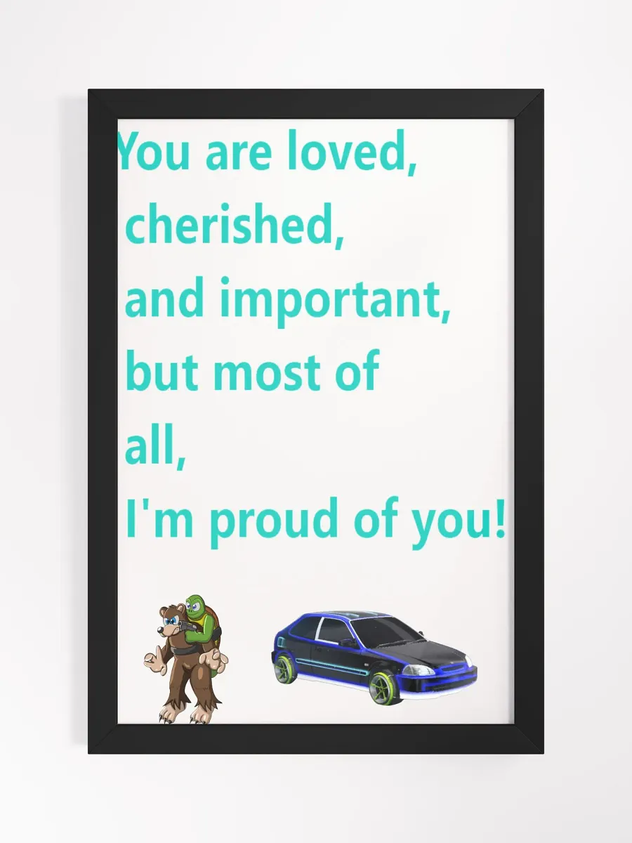 Motivationally Framed High-Quality Matte Poster product image (1)