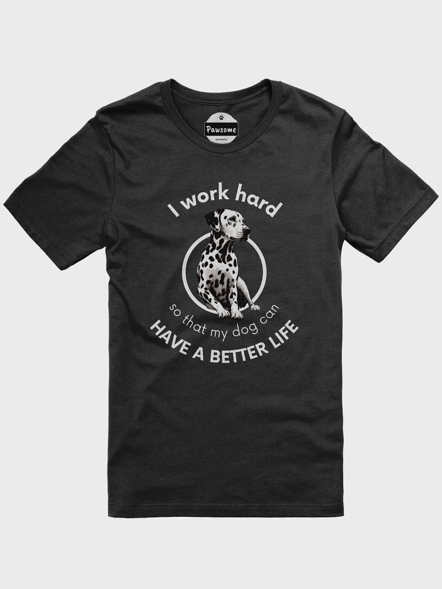 Work Hard Dalmatian Black T-Shirt product image (1)