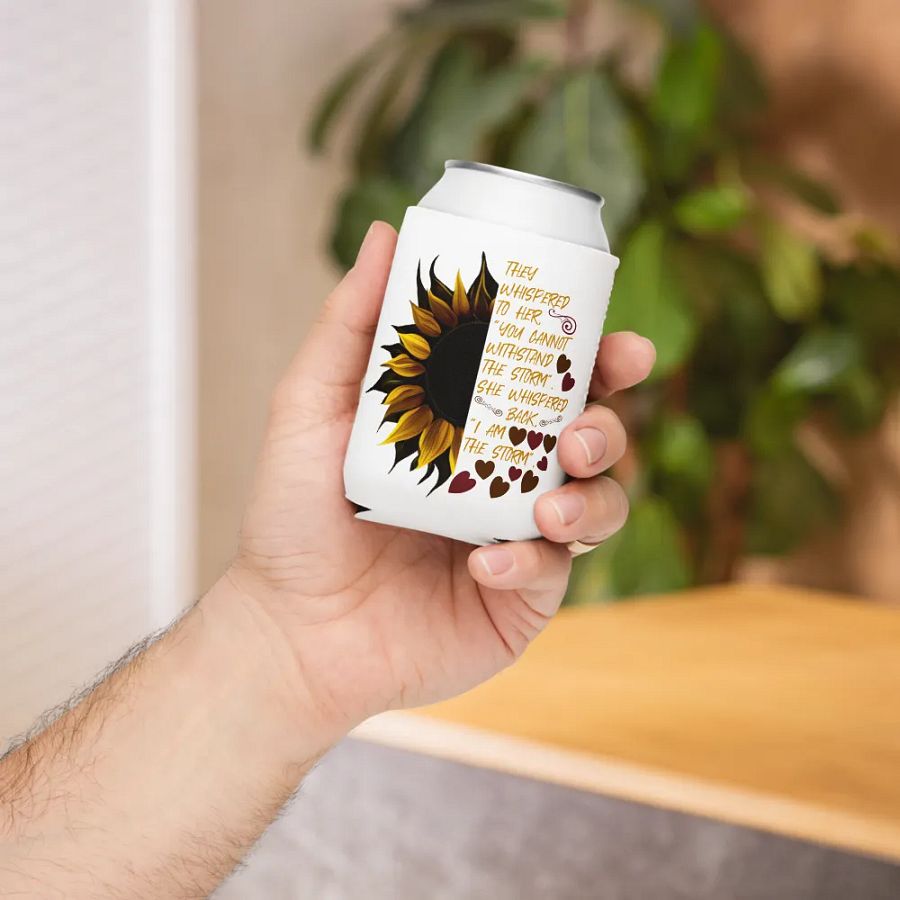 I Am the Storm Sunflower Can Cooler product image (6)