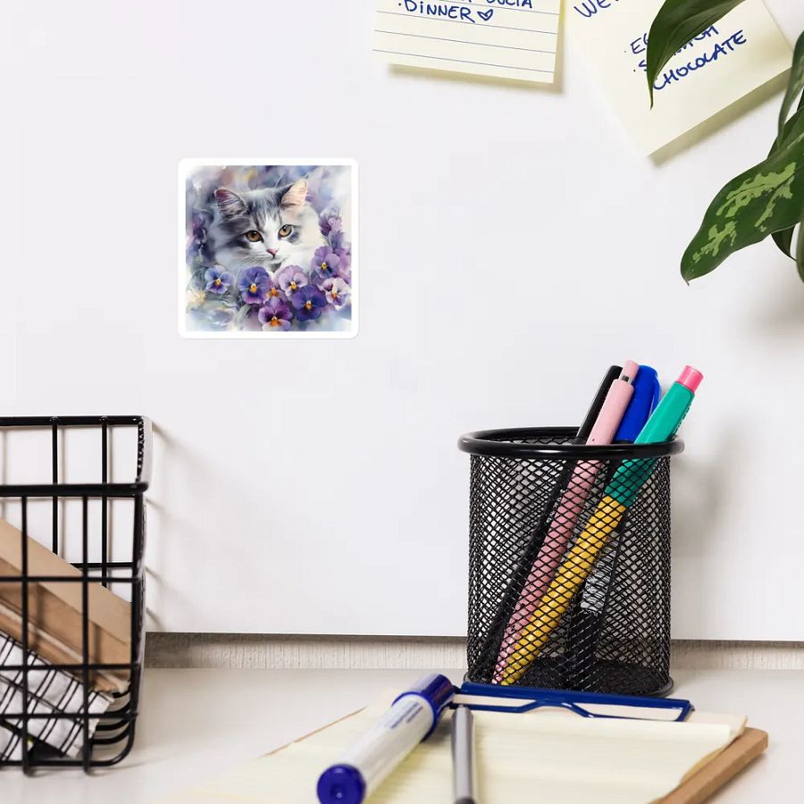 Pansy Cat Magnets product image (12)