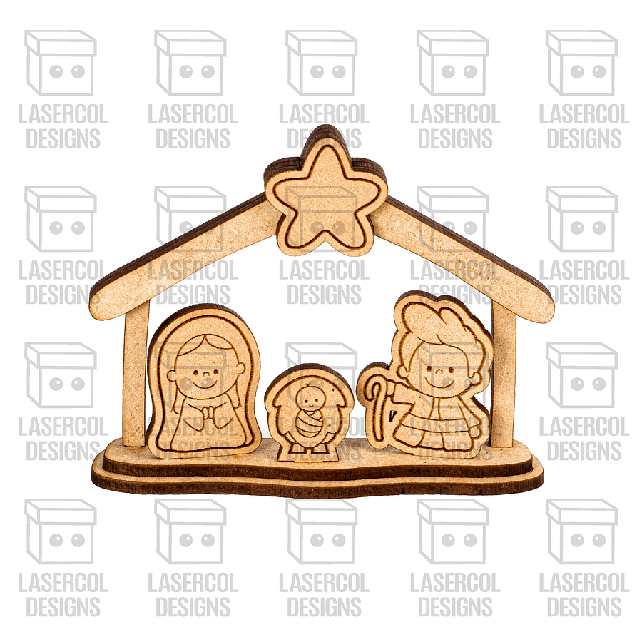 Small Nativity Scene Gift Set 4 - Christmas - Laser Cut Files product image (3)