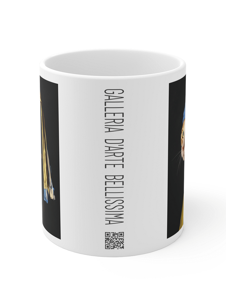 Cat with Pearl Earring Mug, 11oz product image (2)