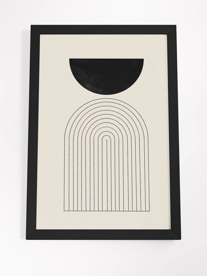 Minimalist Arch Framed Poster | Modern Elegance with Clean Lines & Neutral Tones product image (1)