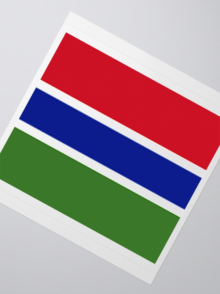 Gambia Flag Sticker | Wavy River Design | Durable Vinyl | 3 Sizes product image (6)