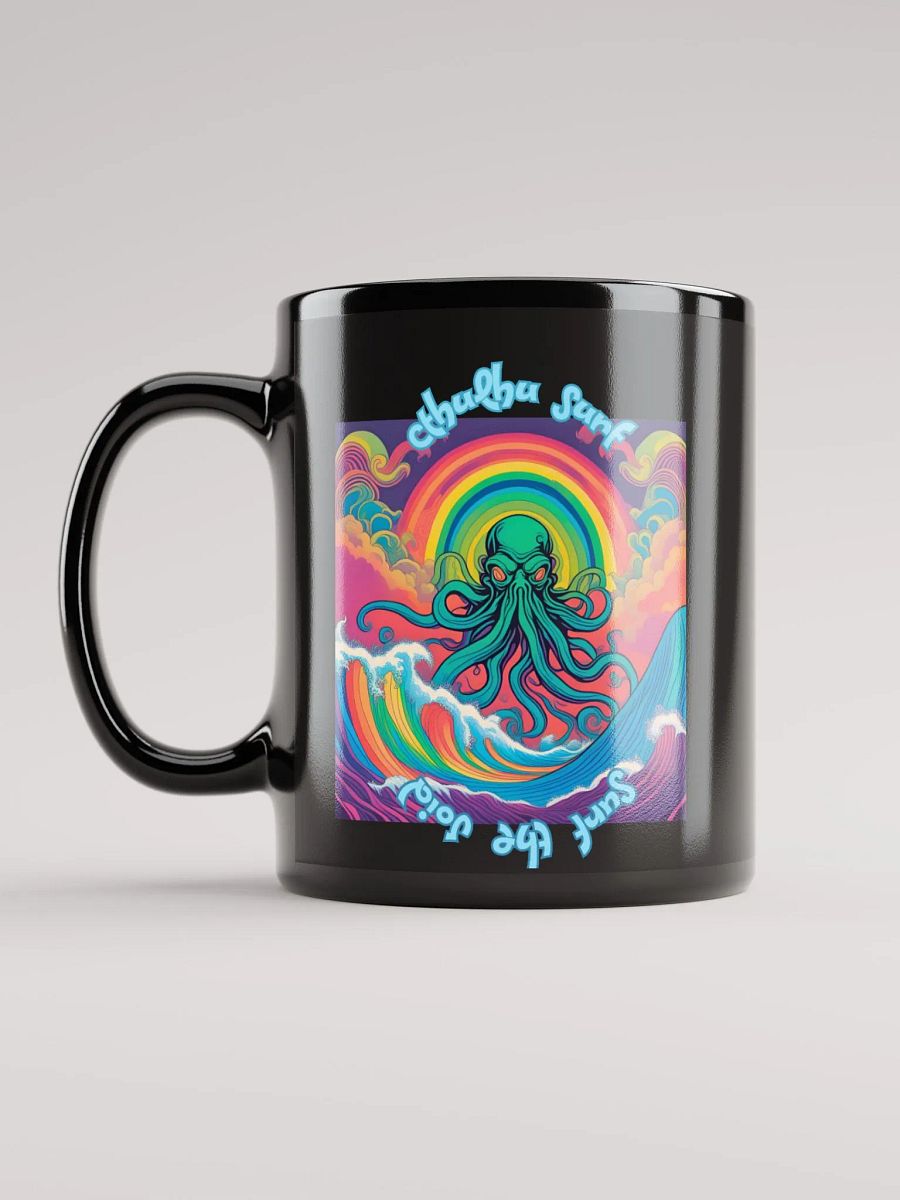 Cthulhu Surf Black Coffee Mug 01A product image (11)
