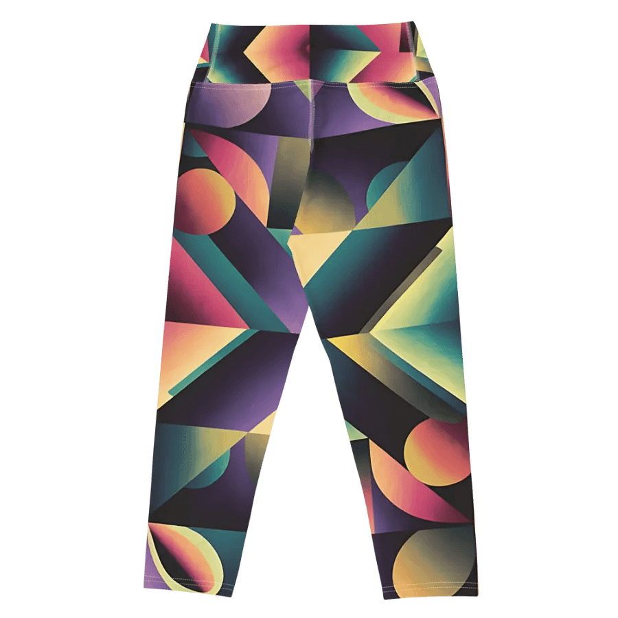 Abstract Lithographic Pattern Design Yoga Capri Legging - V7 product image (7)