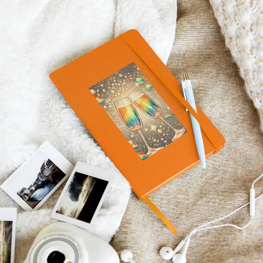 Rainbow Champagne Celebration Journal / Guestbook - ORANGE product image (10)