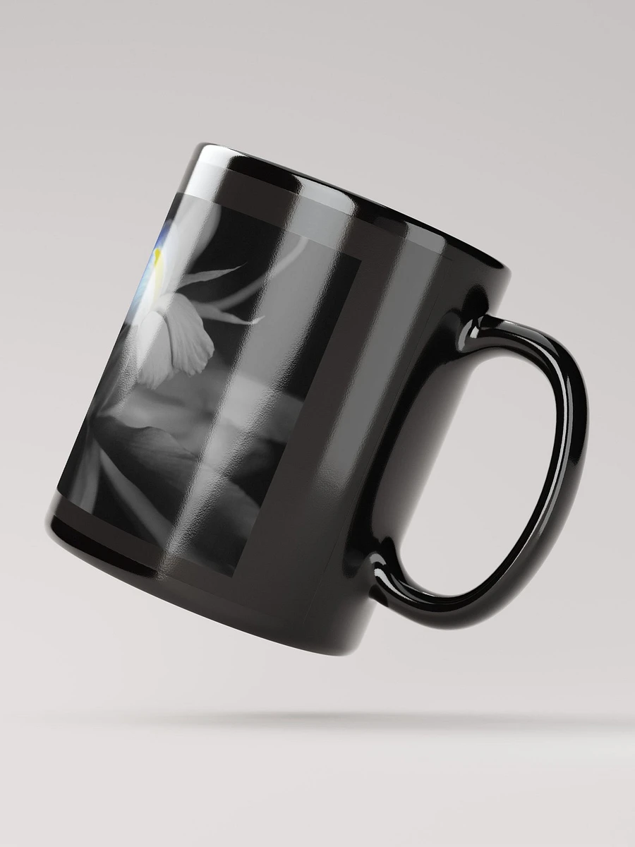 Black and White Iris Black Coffee Mug product image (3)