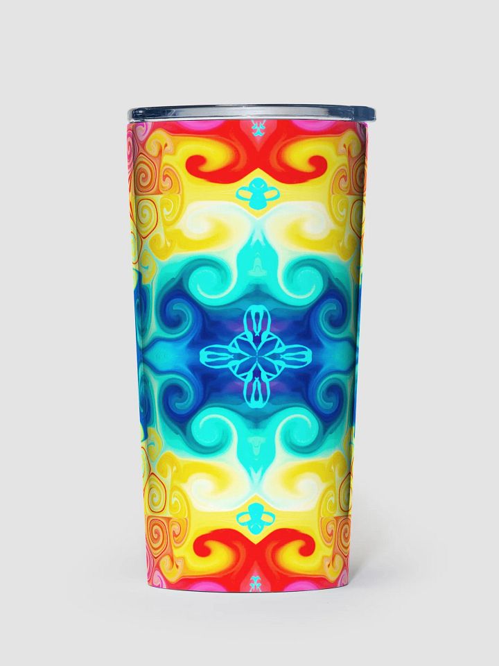 Vibrant symmetrical pattern 20oz stainless steel Tumbler product image (1)