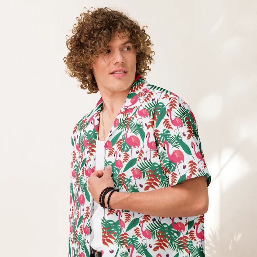 Flamingo Tropical Vibes Hawaiian Shirt product image (3)
