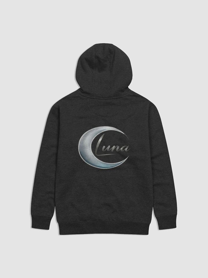 Luna's Reflection Unisex Premium Hoodie - Metallic Crescent Moon Design product image (1)