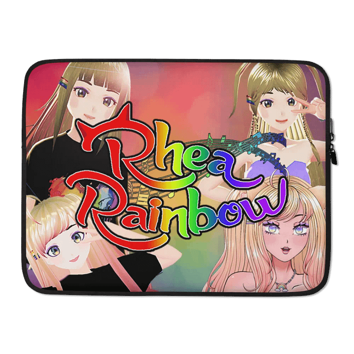 🌈Rhea Rainbow "POGgression" Laptop Sleeve! product image (2)