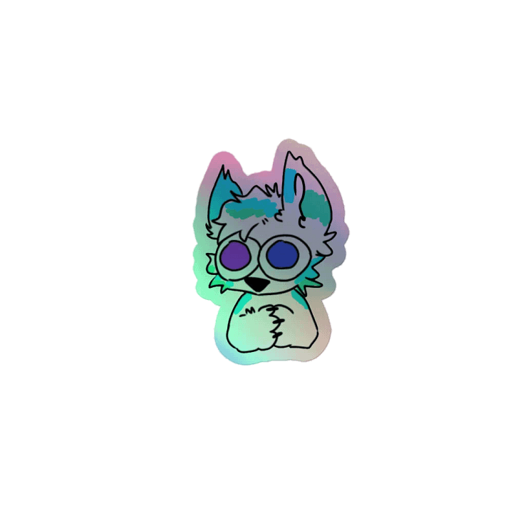 Fisk Pwease Holographic Sticker product image (1)