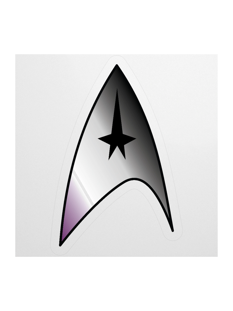 Asexual Pride Gradient Starfleet Sticker product image (1)