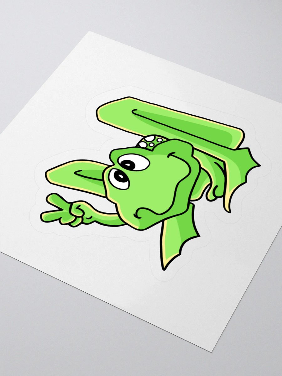 Peace frog green sticker product image (3)