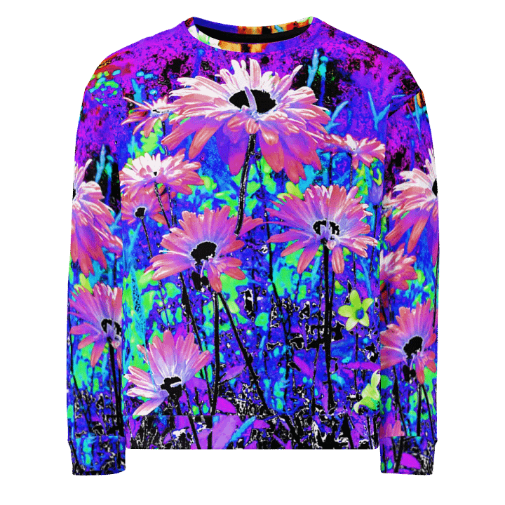 Abstract Surreal Daises in the Garden Unisex Sweatshirt product image (1)