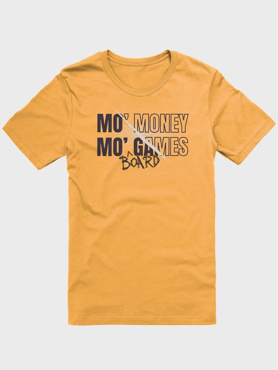 90s Rap Shirt for Board Gamers, Cool Unisex Gamer Gold T-shirt, Mo Money Mo Board Games product image (3)
