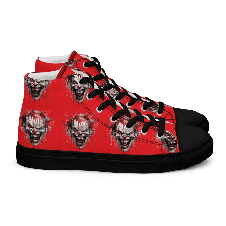 Menacing Clown High Top Canvas Shoes product image (2)