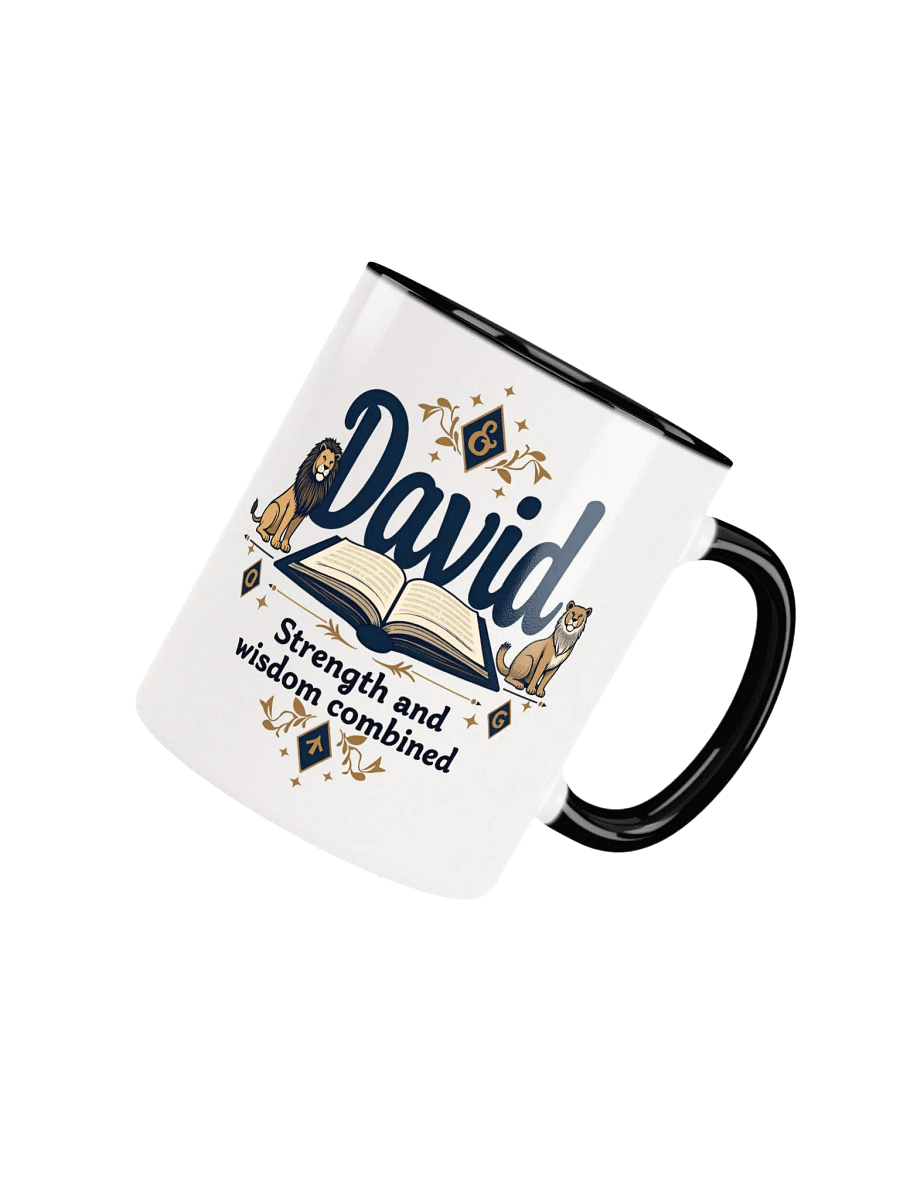 David, Strength and Wisdom Combined" Personalized Mug product image (4)