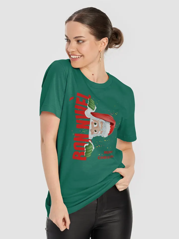 Bon Nwèl Santa Christmas T-Shirt product image (2)