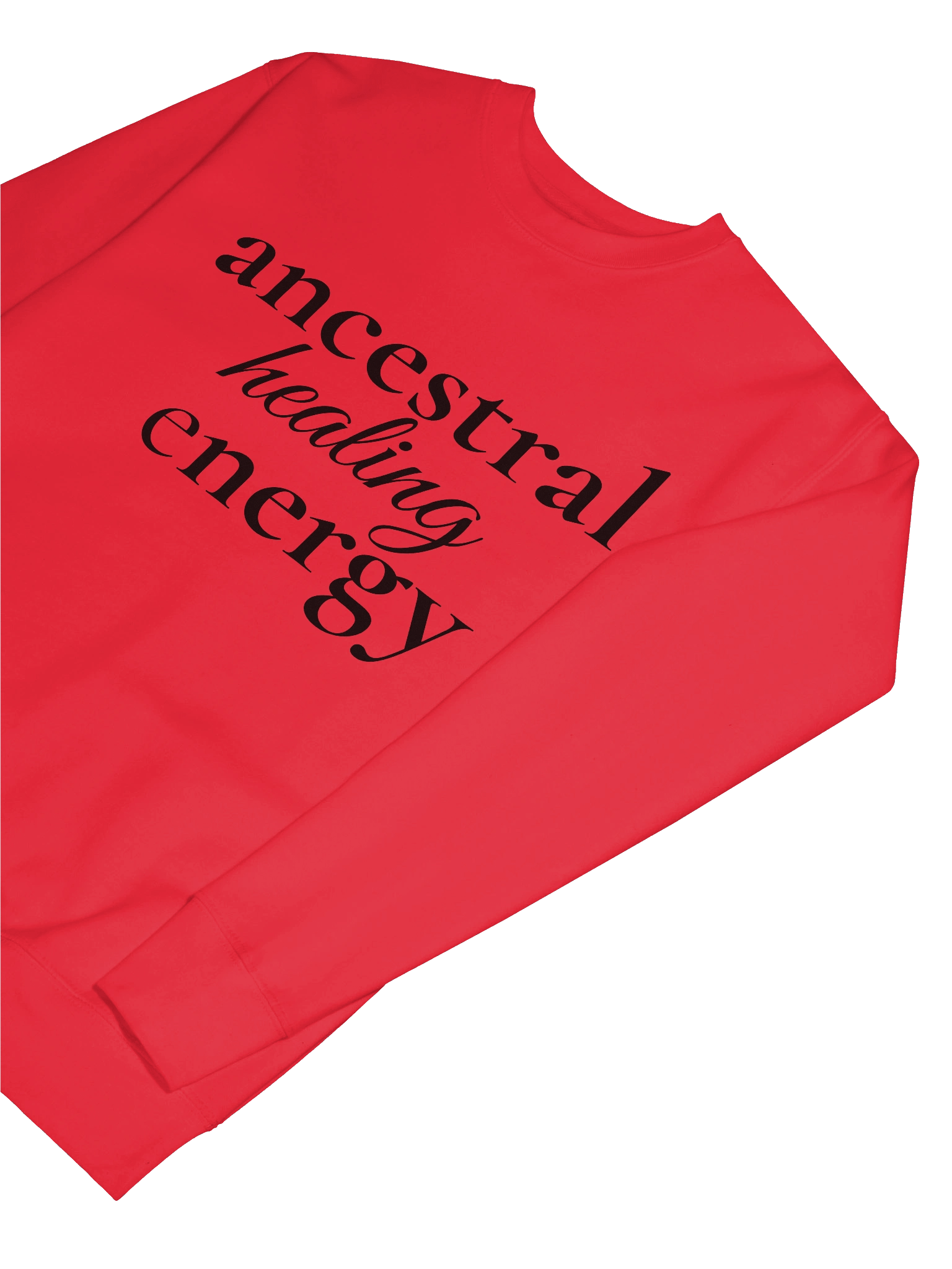 Ancestral Healing Energy — Spiritual Roots Unisex Sweater (Black Words) product image (7)