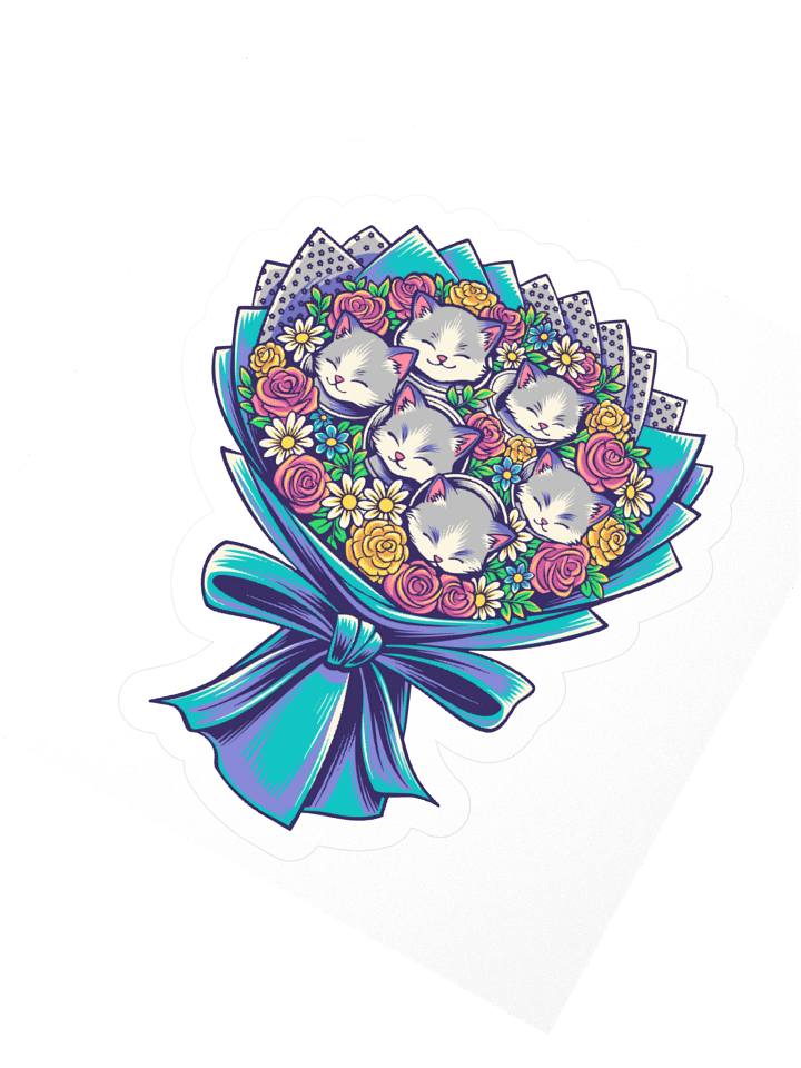 Kitten Bouquet Stickers product image (2)
