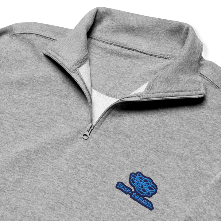 BUSY-BRAINED (electric design) embroidered quarter zip product image (6)