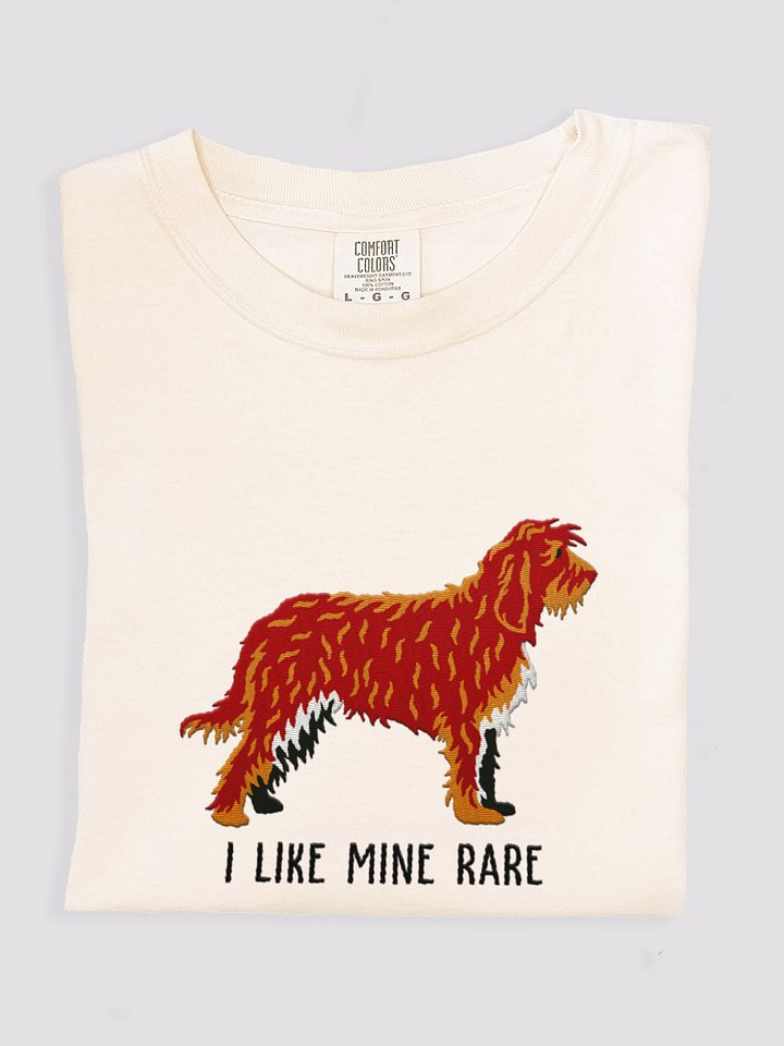 I Like Mine Rare T-Shirt(Embroidered) of an Otterhound(Chocolate) product image (1)