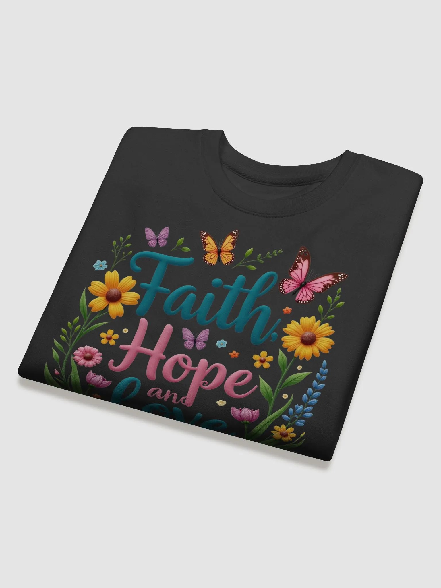 Faith Hope and Love Floral Sweatshirt product image (33)