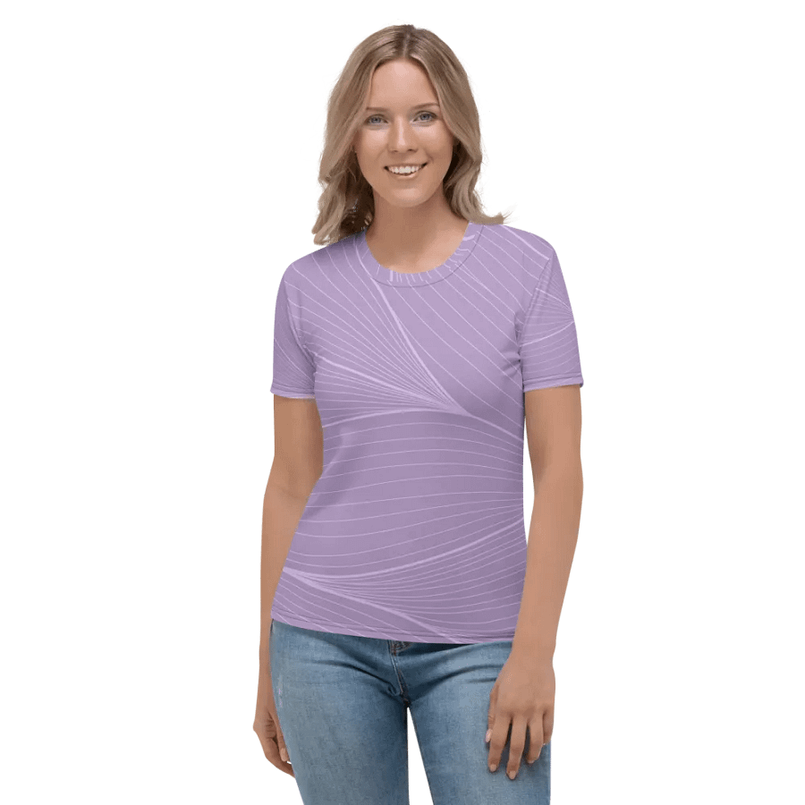 Lilac Flowing Lines Women's T-shirt product image (6)