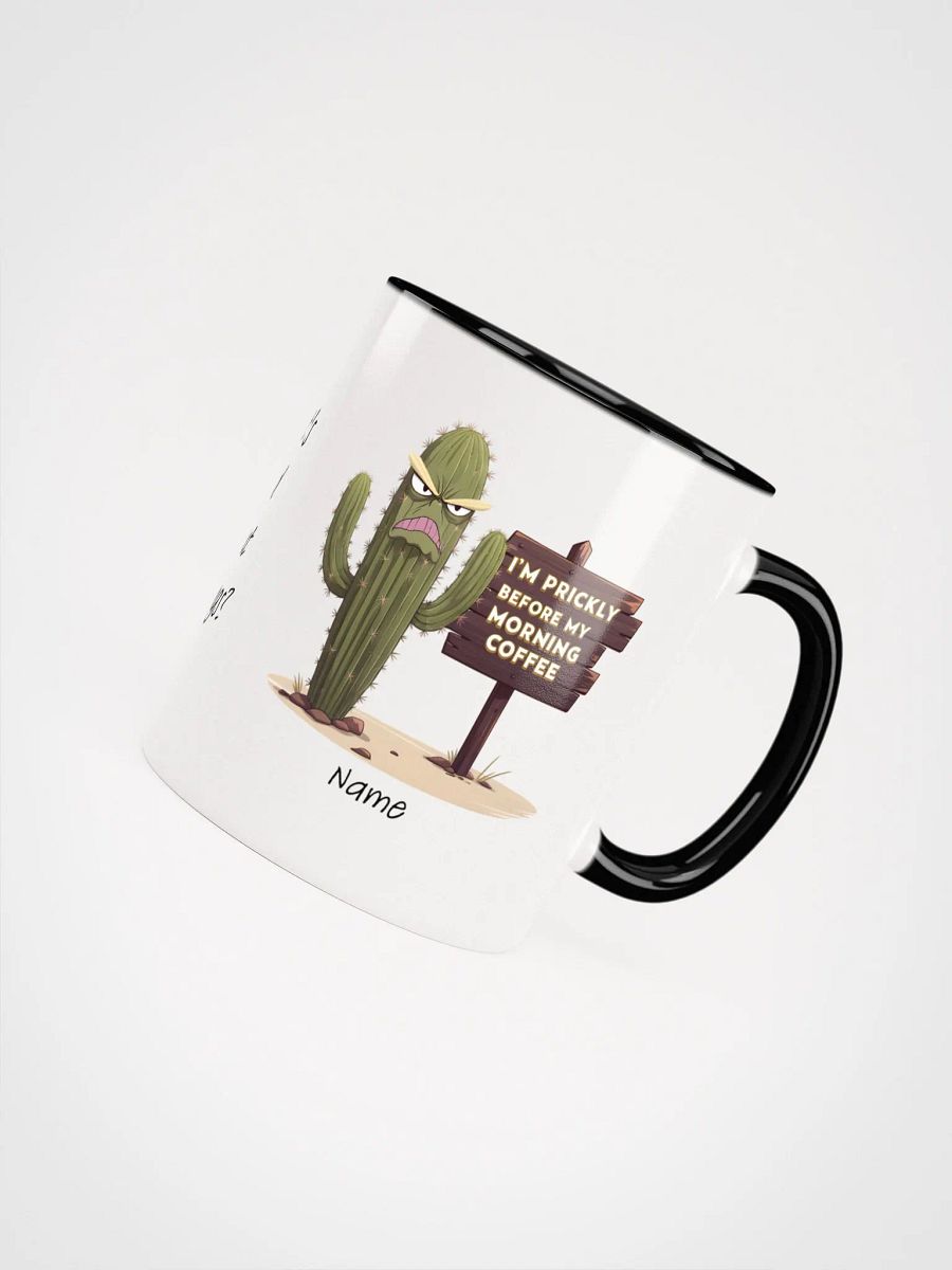 Personalized Grumpy Cactus Before Morning Coffee Coloured Mug product image (4)