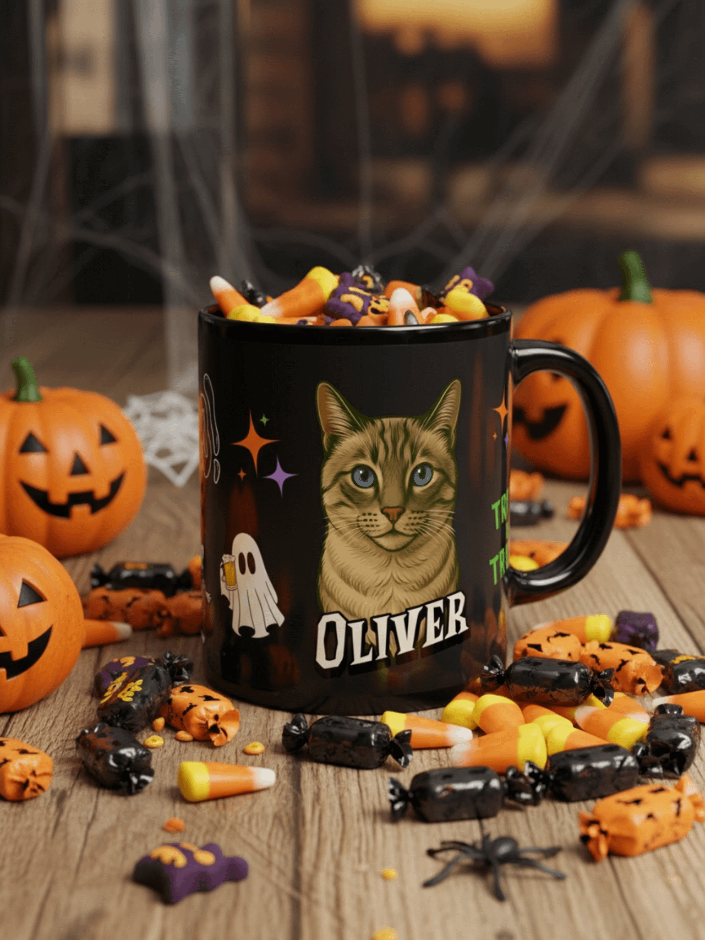 HALLOWEEN! / PERSONALIZED BLACK MUG / UNIQUE STYLE product image (1)