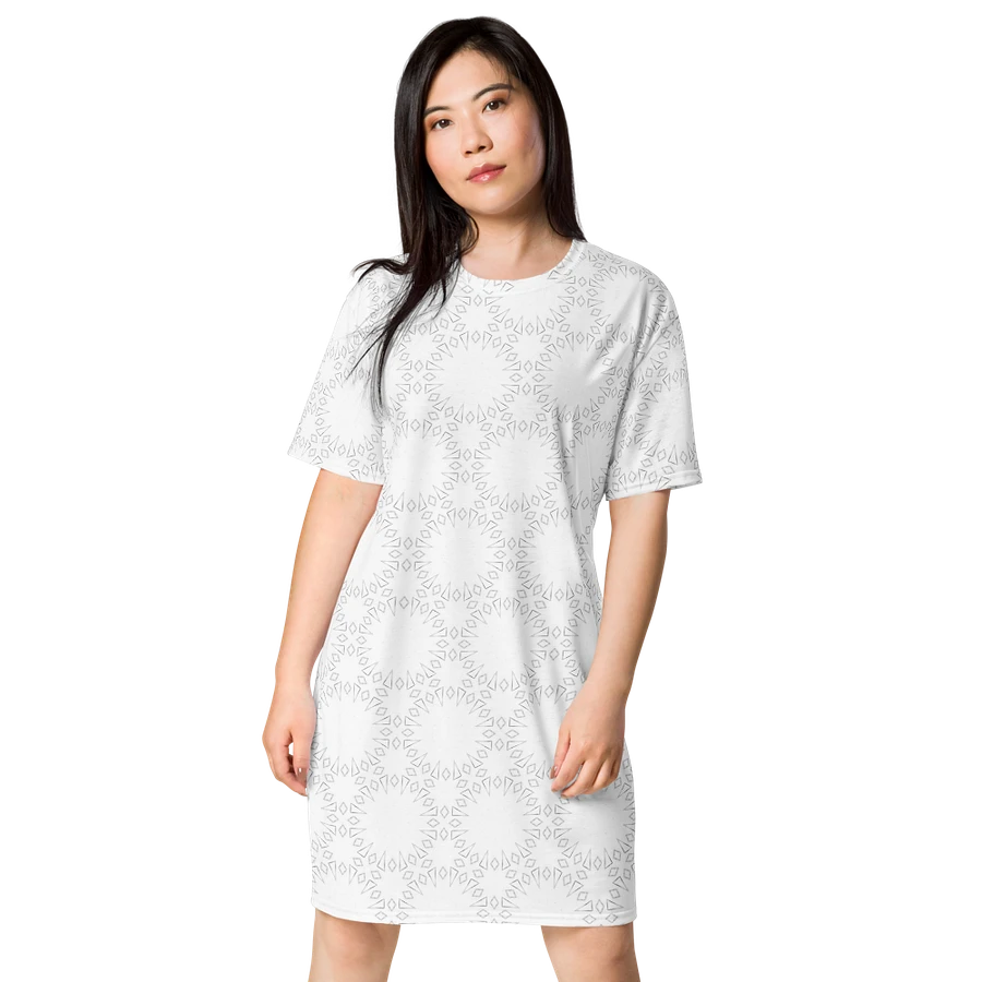 Abstract Pale Monochrome Shapes T Shirt Dress product image (3)