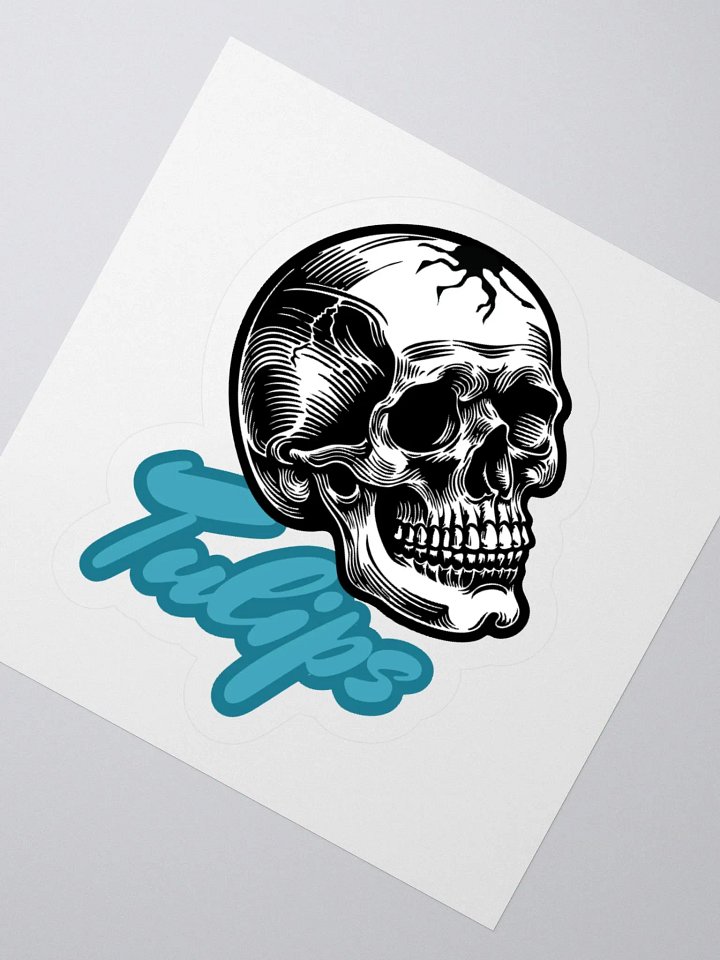 Tulips Skull Kiss Cut Stickers product image (1)
