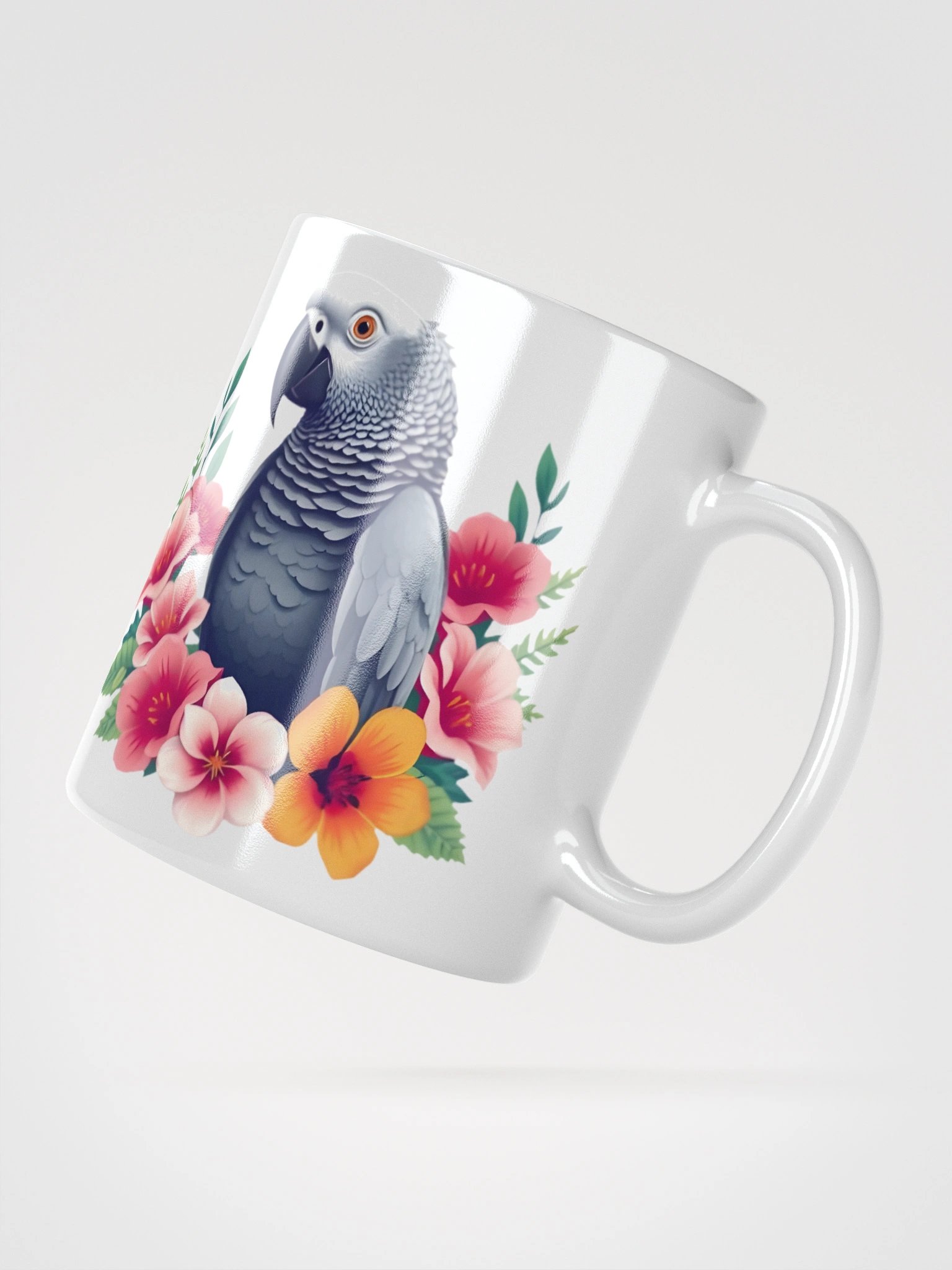Floral African Grey Mug product image (6)